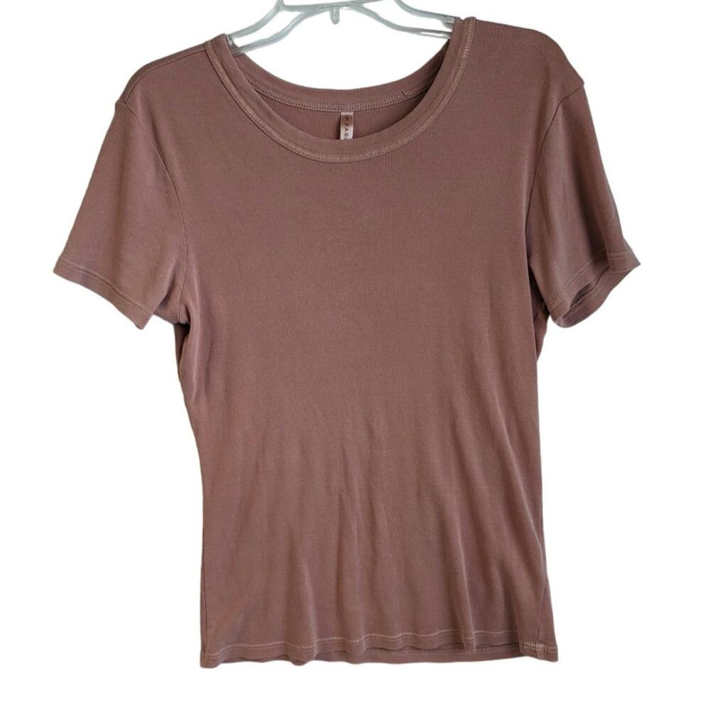 XL Fabletics T Shirt Top Cotton Jersey Tee Faded Terracotta Soft Casual Vacay